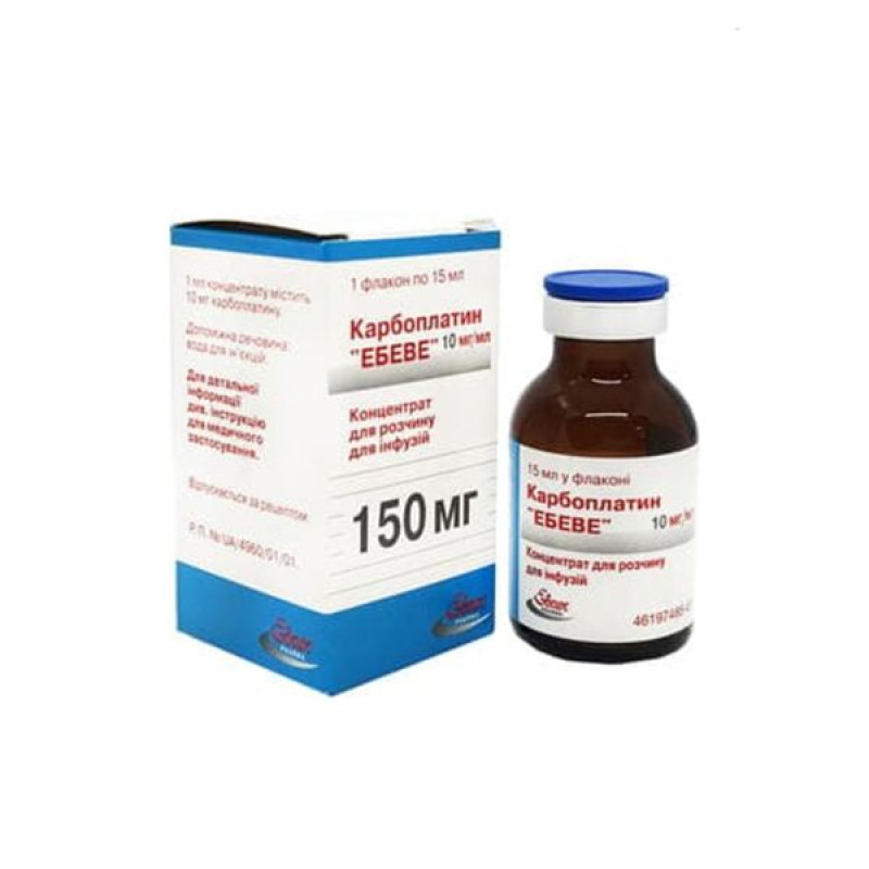 Carboplatin Ebeve concentrate for solution for infusion 150 mg bottle 15 ml No. 1