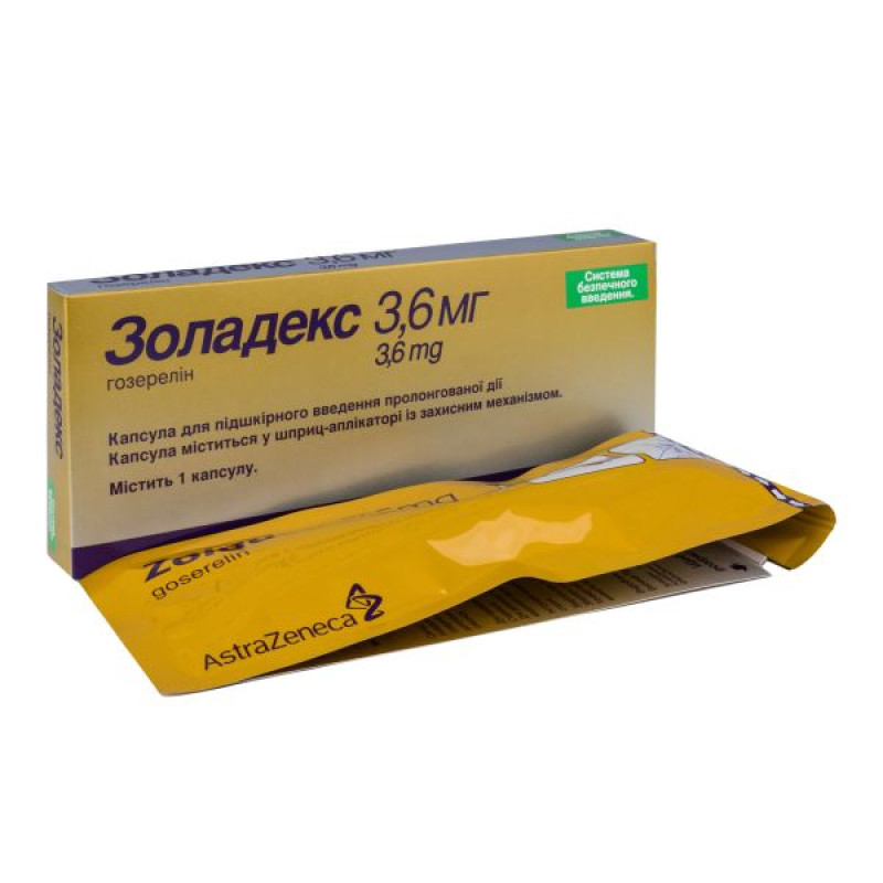 Zoladex capsules for subcutaneous administration, prolonged action, 3.6 mg, syringe applicator No. 1