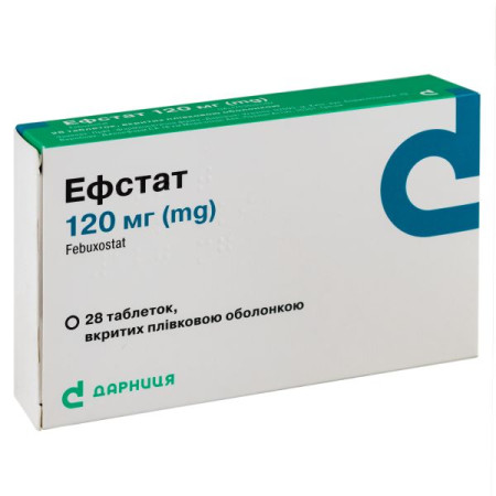 Efstat film-coated tablets 120 mg blister No. 28