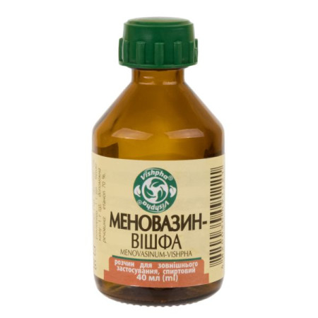 Menovazin-Vishfa alcohol solution for skin application, 40 ml bottle