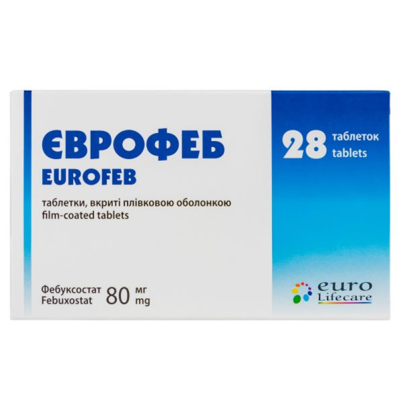 Еврофеб таблетки 80мг №28
