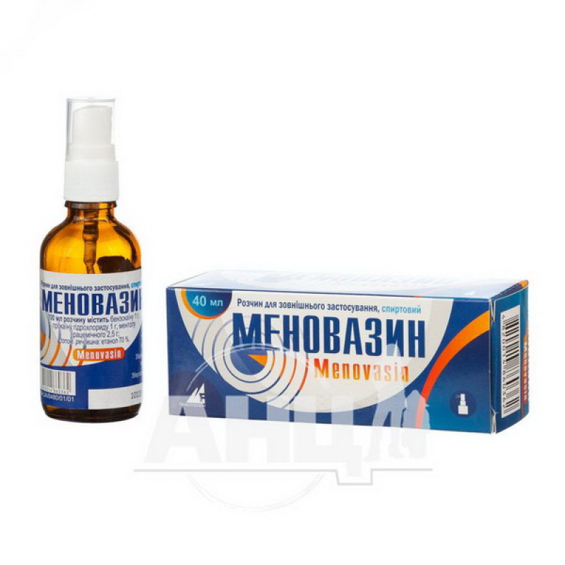 Menovazin alcohol solution for external use bottle with mechanical sprayer 40 ml