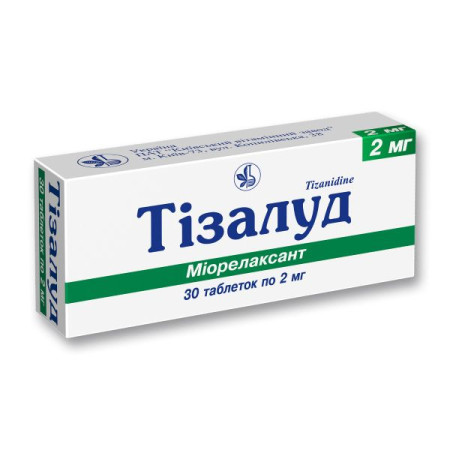 Tizalud tablets 2 mg blister No. 30