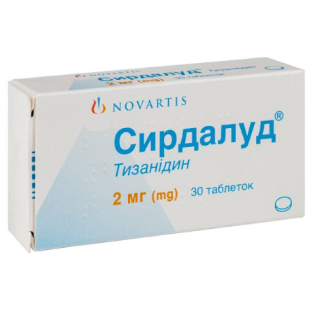 Sirdalud tablets 2 mg blister No. 30