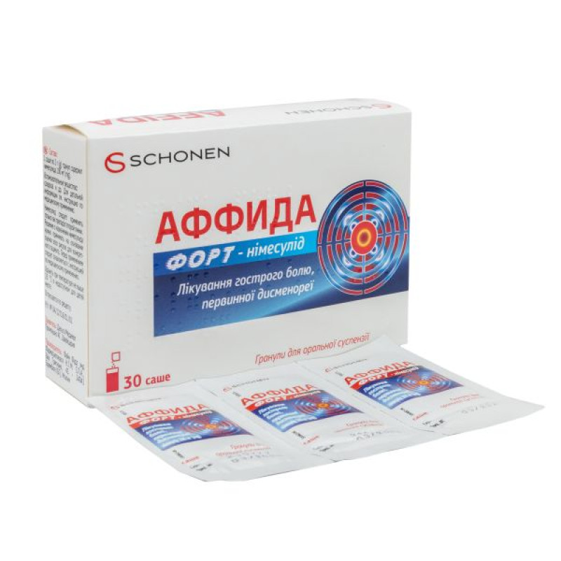 Affida Fort-nimesulide granules for oral suspension 100 mg sachet 2 g No. 30
