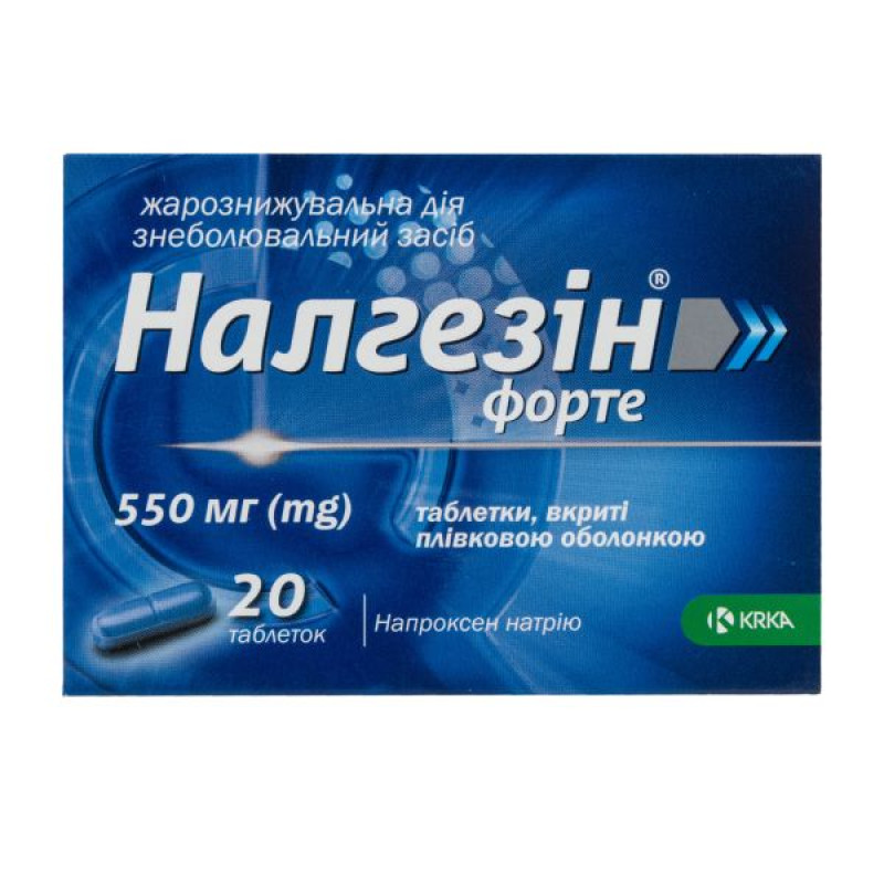 Nalgesin forte film-coated tablets 550 mg No. 20