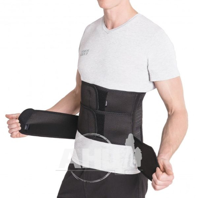 Supportive bandage with rigid fixation corset black size 3
