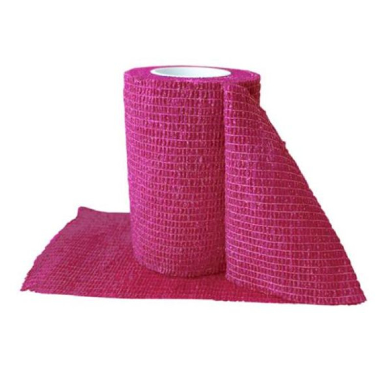 Cohesive fixing bandage 7.5 cm x 4.5 m Toros-Group type 1106 pink color