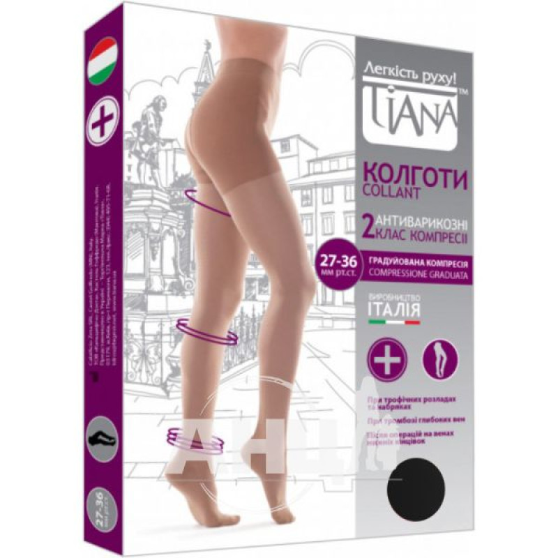 Tiana compression tights 27-36mm 340 den black size 4