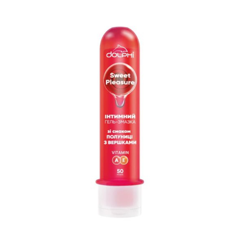 Dolphi Sweet Pleasure intimate gel lubricant with strawberry flavor 50 ml