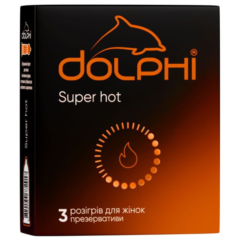 Dolphi Super hot condoms with dots and ribs with a warming effect No. 3