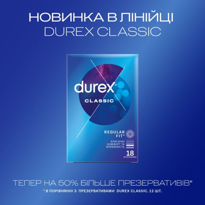 Durex Classic latex condoms No. 18
