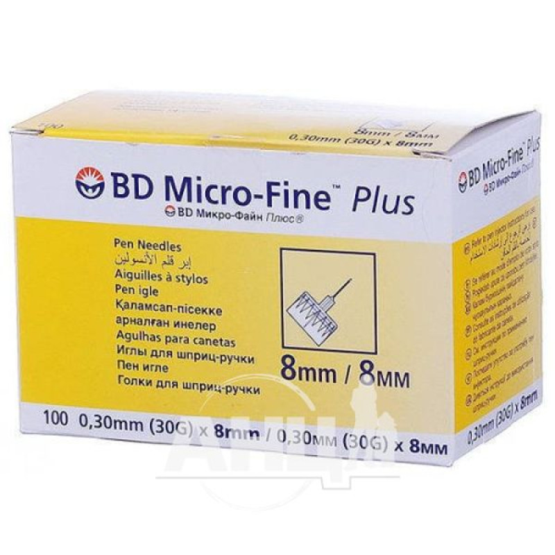 BD Micro-fine plus syringe pen needles 0.3 x 8 mm No. 100