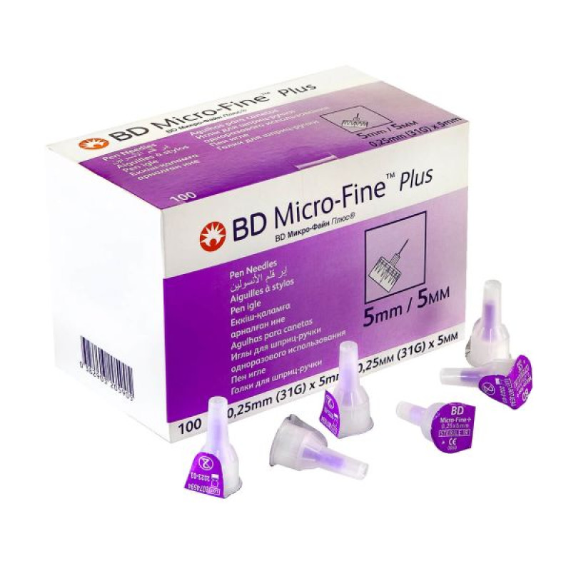 BD Micro-Fine Plus 31G (0.25 x 5 mm) No. 1 Syringe Pen Needle