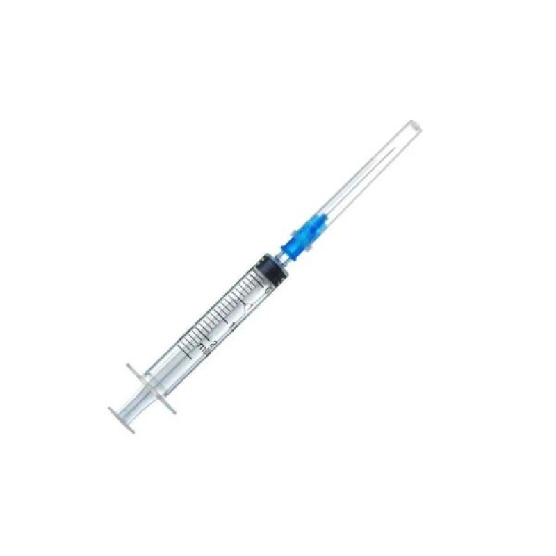 Medicare 2 ml three-component injection syringe with needle No. 1