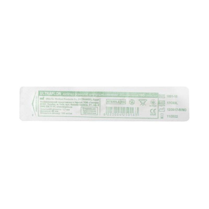 Ultraflon intravenous catheter size G16 with injection port