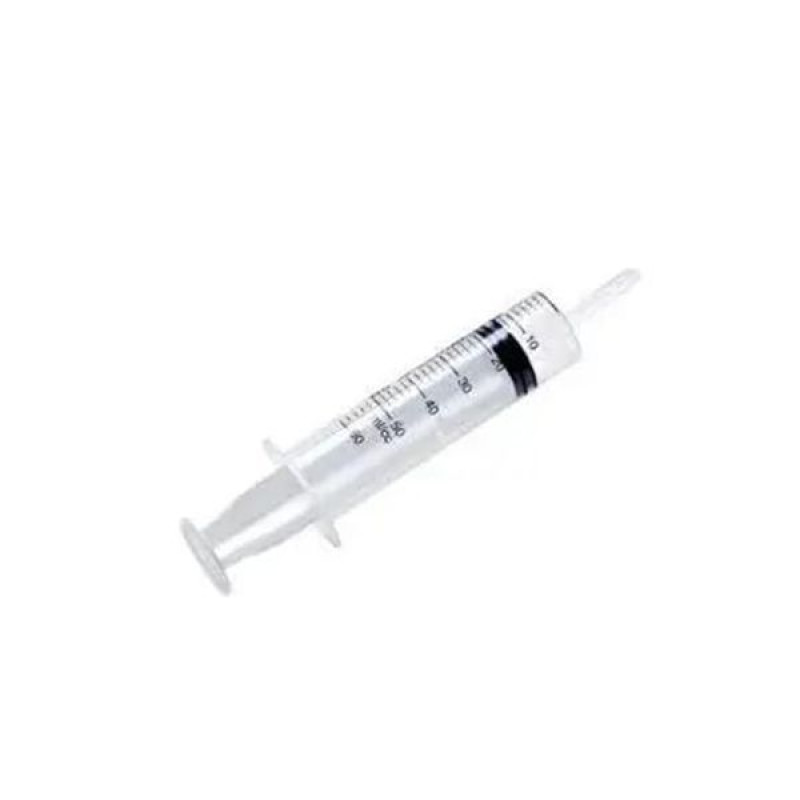 Sterile catheter-type syringe without needle 50 ml