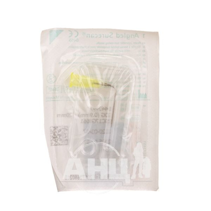 Surecan 20G angled needle 20 mm