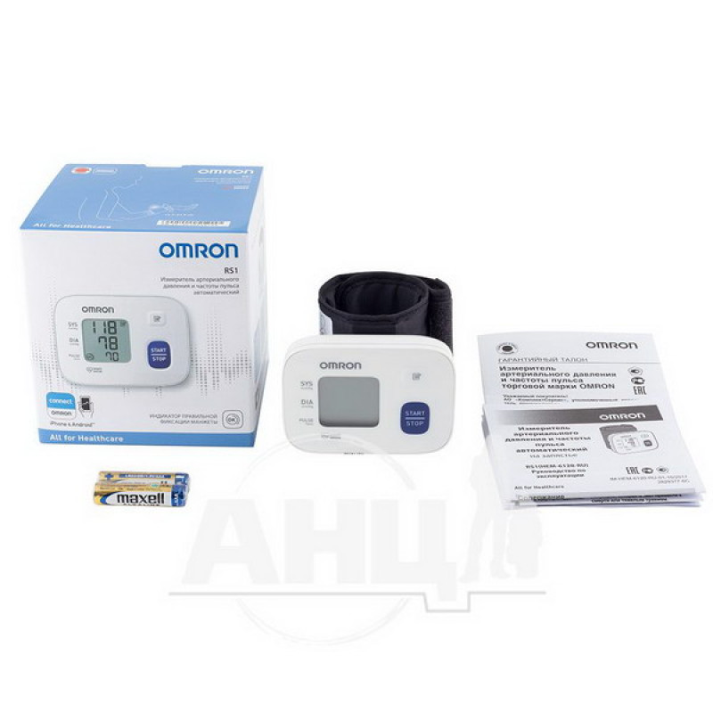 Automatic wrist blood pressure monitor Omron RS1 NEM-6160-E