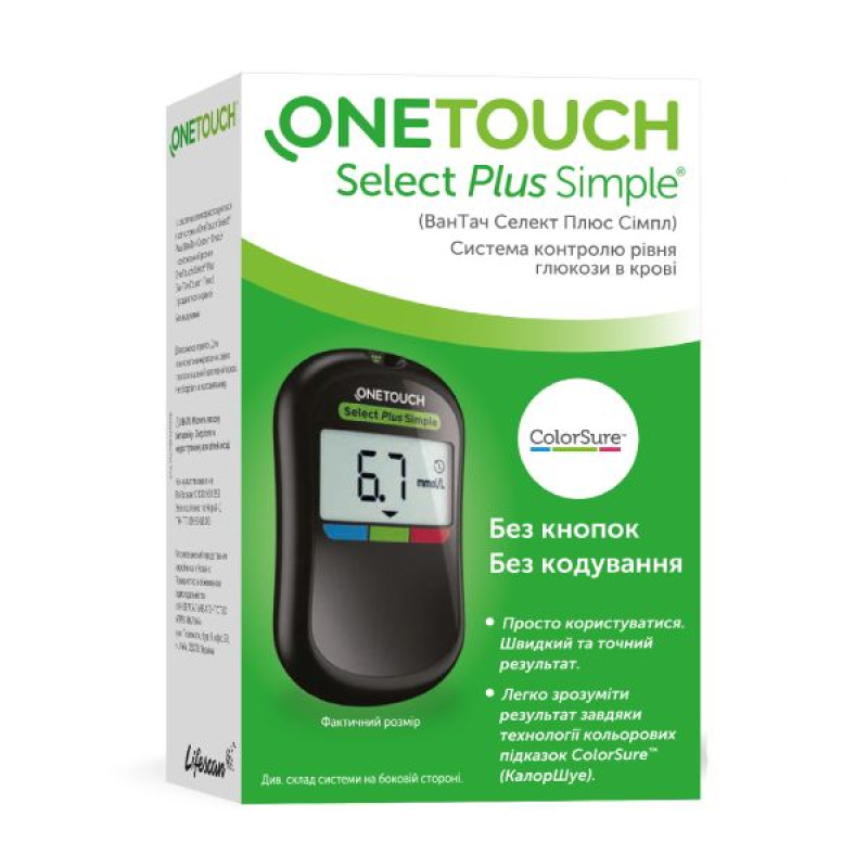 One Touch Select Plus Simple Glucometer