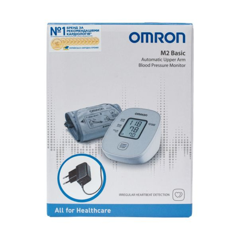 Automatic tonometer OMRON M2 Basic HEM-7121J-E with adapter HHP-CM01, cuff 22-32 cm