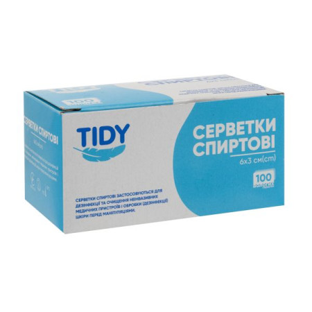Tidy alcohol wipes 30x60 mm No. 100