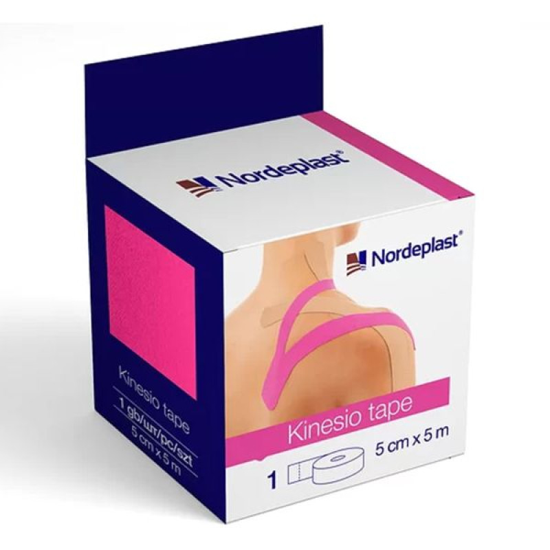 Medical kinesio tape Nordeplast white size 5 cm x 5 m No. 1