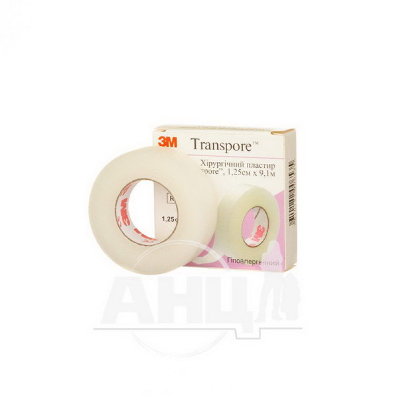 Пластир хірургічний Transpore 1,25 см х 9,14 м
