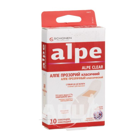 Medical plaster Alpe transparent classic 76x19 mm No. 10
