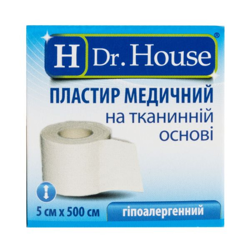 Пластир медичний Dr. House на тканинній основі 5 см х 500 см