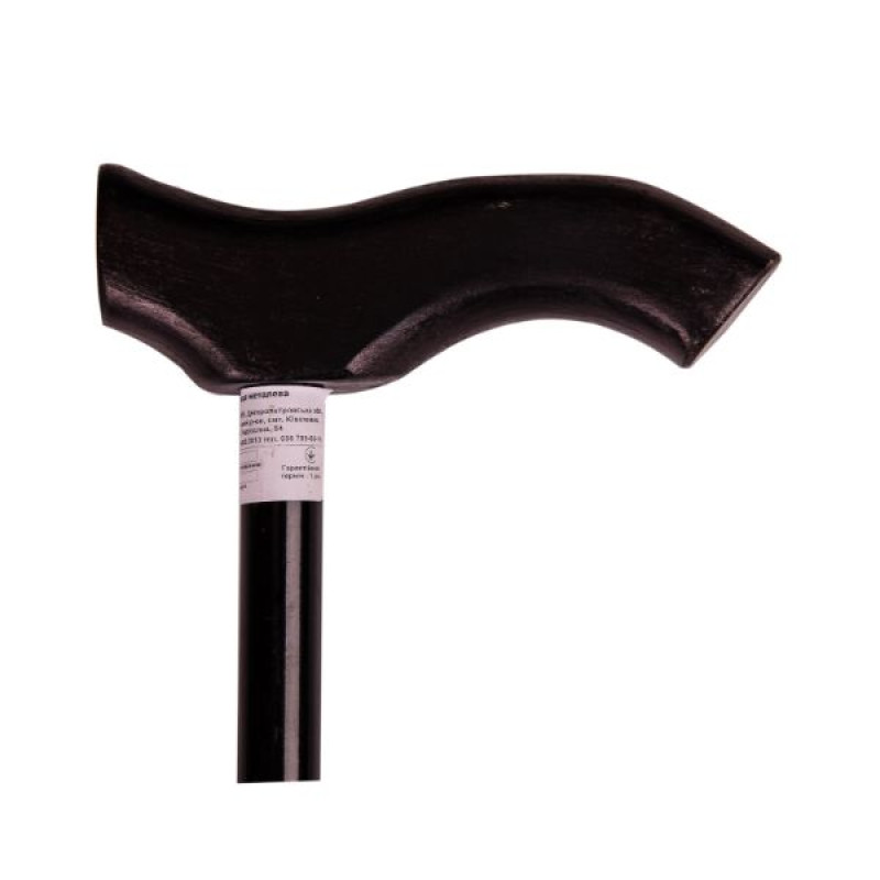 Black metal support crutch