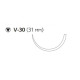 Vicryl w9362 purple #1, length 75 cm, needle barbed-cutting (tapercut) 31 mm 1/2 circumference