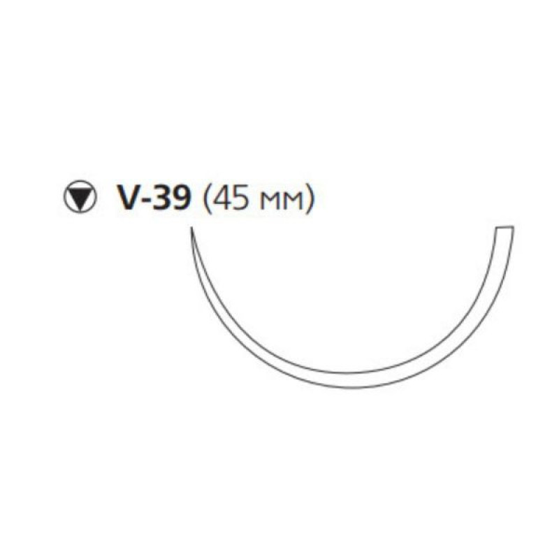Vicryl w9376 purple #0, length 75 cm, needle barbed-cutting (tapercut) thickness 45 mm 1/2 circumference
