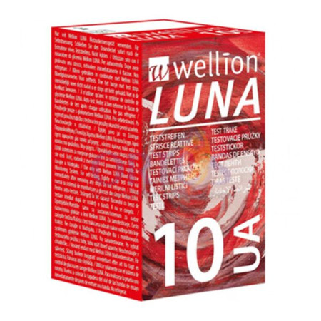 Тест-смужки для тестування рівня сечової кислоти в крові Wellion LUNA №10
