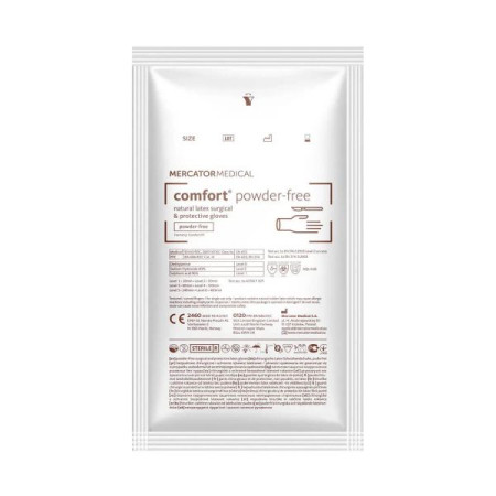 Рукавички хірургічні Mercator Medical Comfort стерильні латексні без пудри розмір 8 пара №1