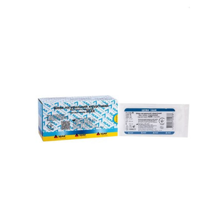 Natural surgical silk without needle, sterile Igar No. 5 1.5 m
