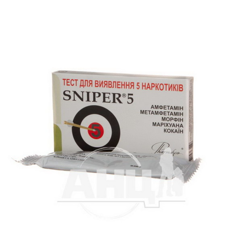 Тест Sniper многопрофильный для определения 5-ти видов наркотиков