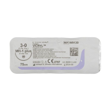 Vicryl W9130 purple No. 3/0 length 75 cm barbed needle 31 mm circumference 1/2