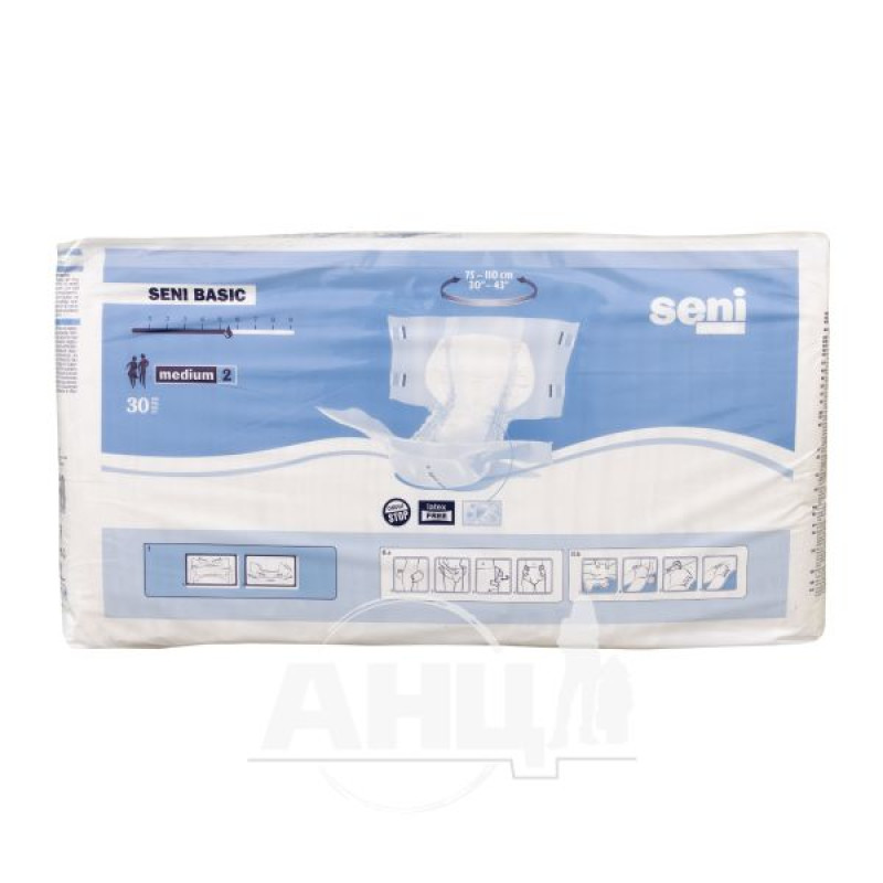 Adult diapers Seni Basic medium No. 30