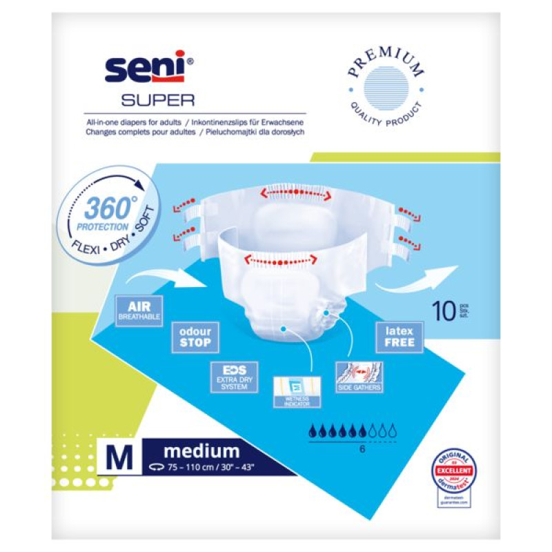 Adult diapers Super Seni medium No. 10