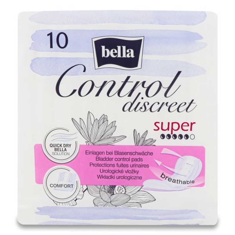 Urological pads Bella Control Discreet Super No. 10