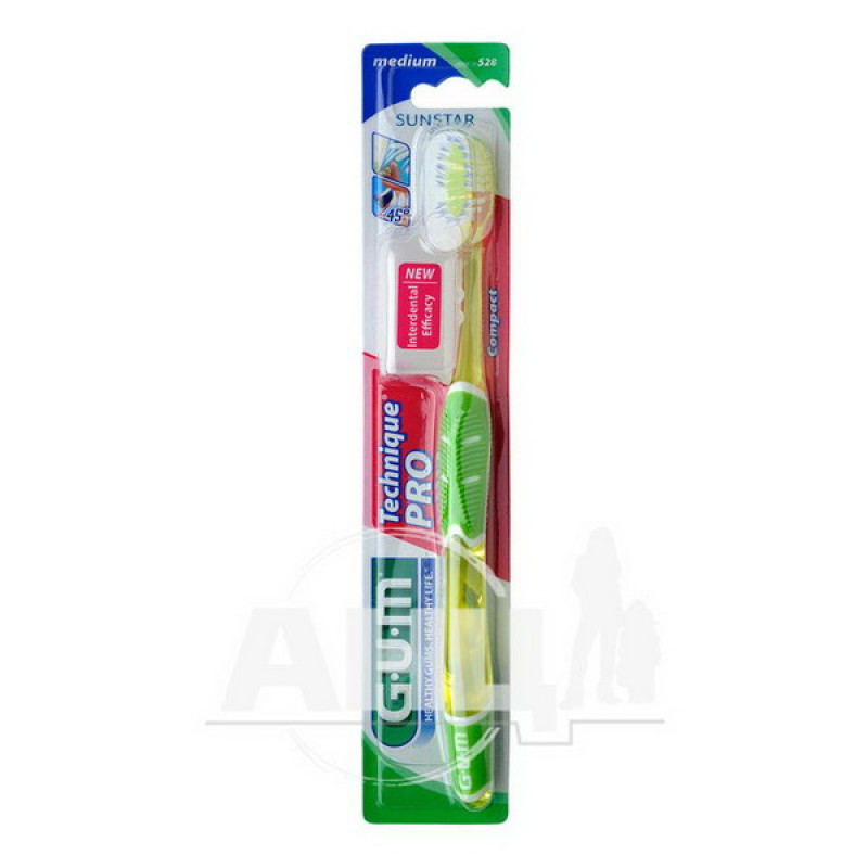 Зубная щетка GUM Technique Pro Compact средней мягкости