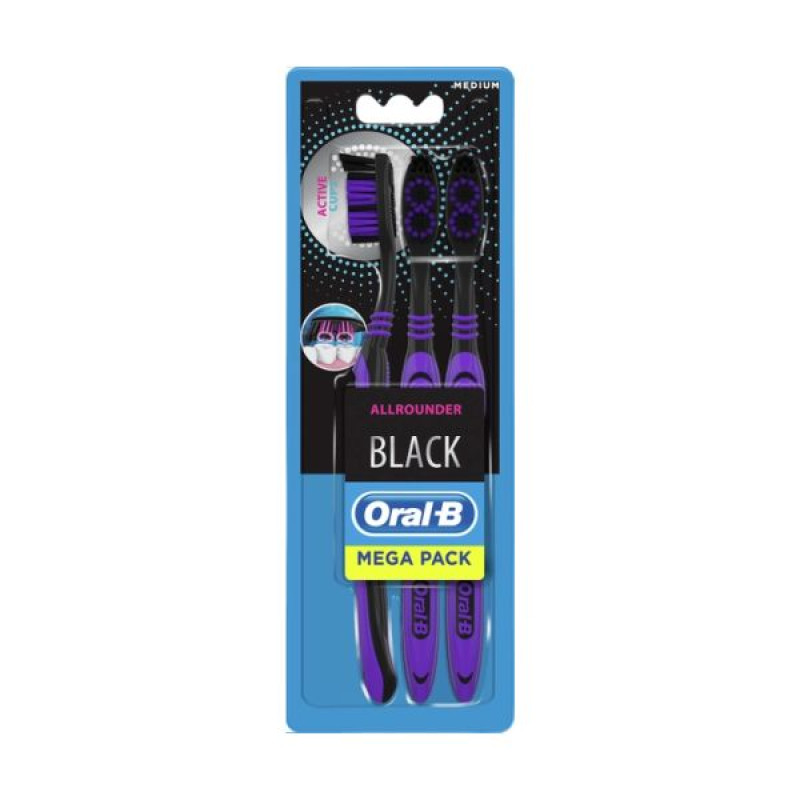 Зубная щетка Oral-B Black 40 Всесторонняя чистка средней жесткости №3