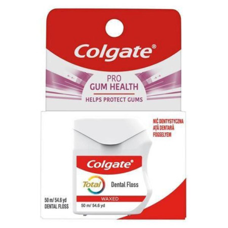 Зубная нить Colgate ТотаІ Pro-Gum Health Здоровье десен вощеная 50 м