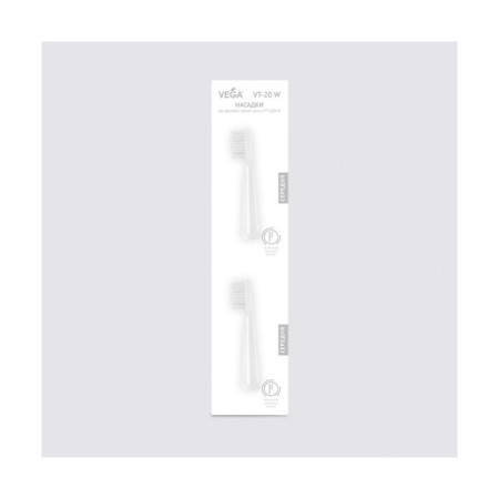 Vega VT-20W brush head for VT-600 W electric toothbrush, white