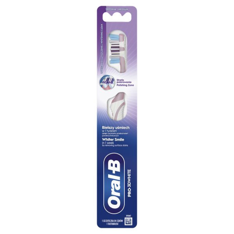 Зубная щетка Oral-B 3D White 40 средней жесткости №1