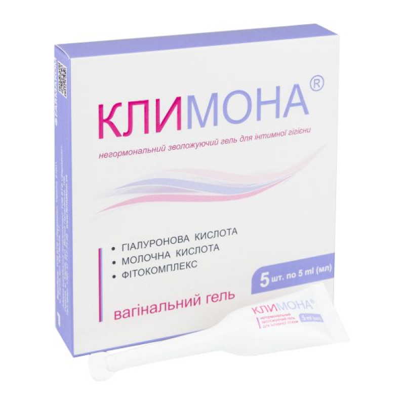 Гель для інтимної гігієни Климона гель зволожуючий туба 5 мл №5