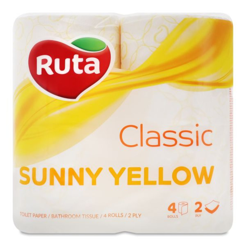 Toilet paper Ruta two-ply yellow classic No. 4