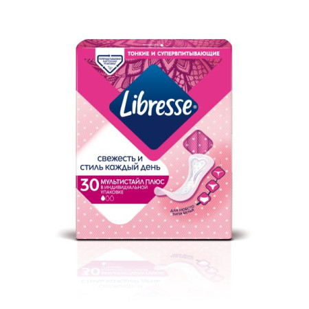Прокладки жіночі гігієнічні Libresse Daily Fresh plus multistyle №30