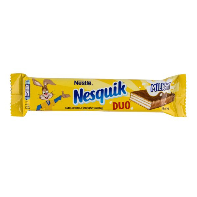 Waffle bar Nesquik Waffles in milk chocolate 26 g